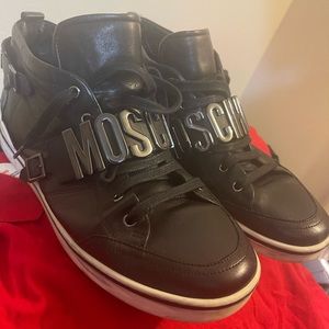 Moschino Mens sneaker Black Silver size 45 (12) designer rare